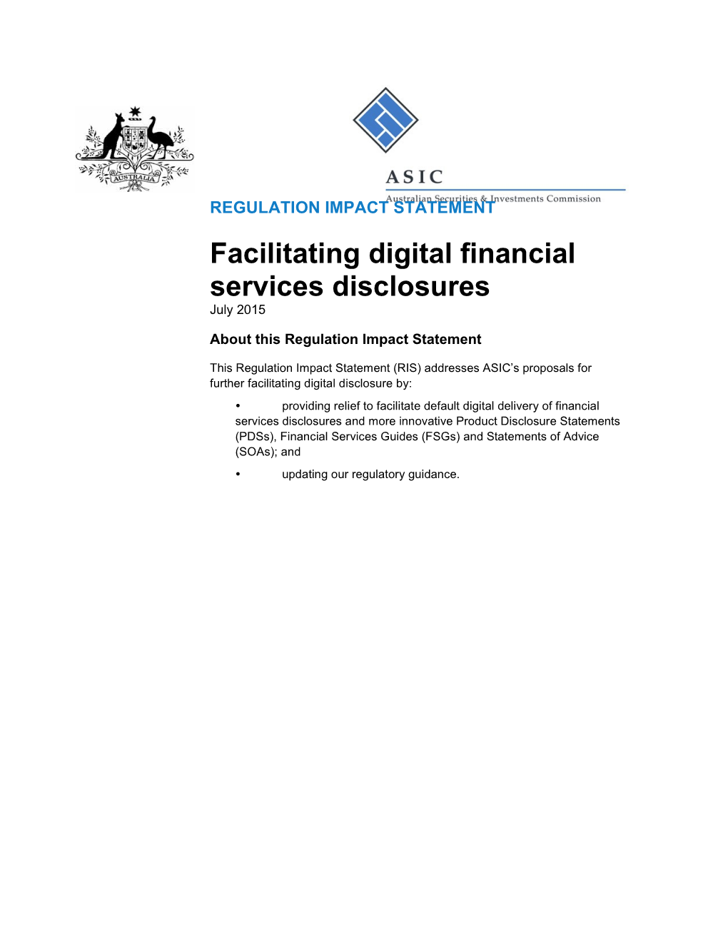 Facilitating Digitalfinancial Services Disclosures