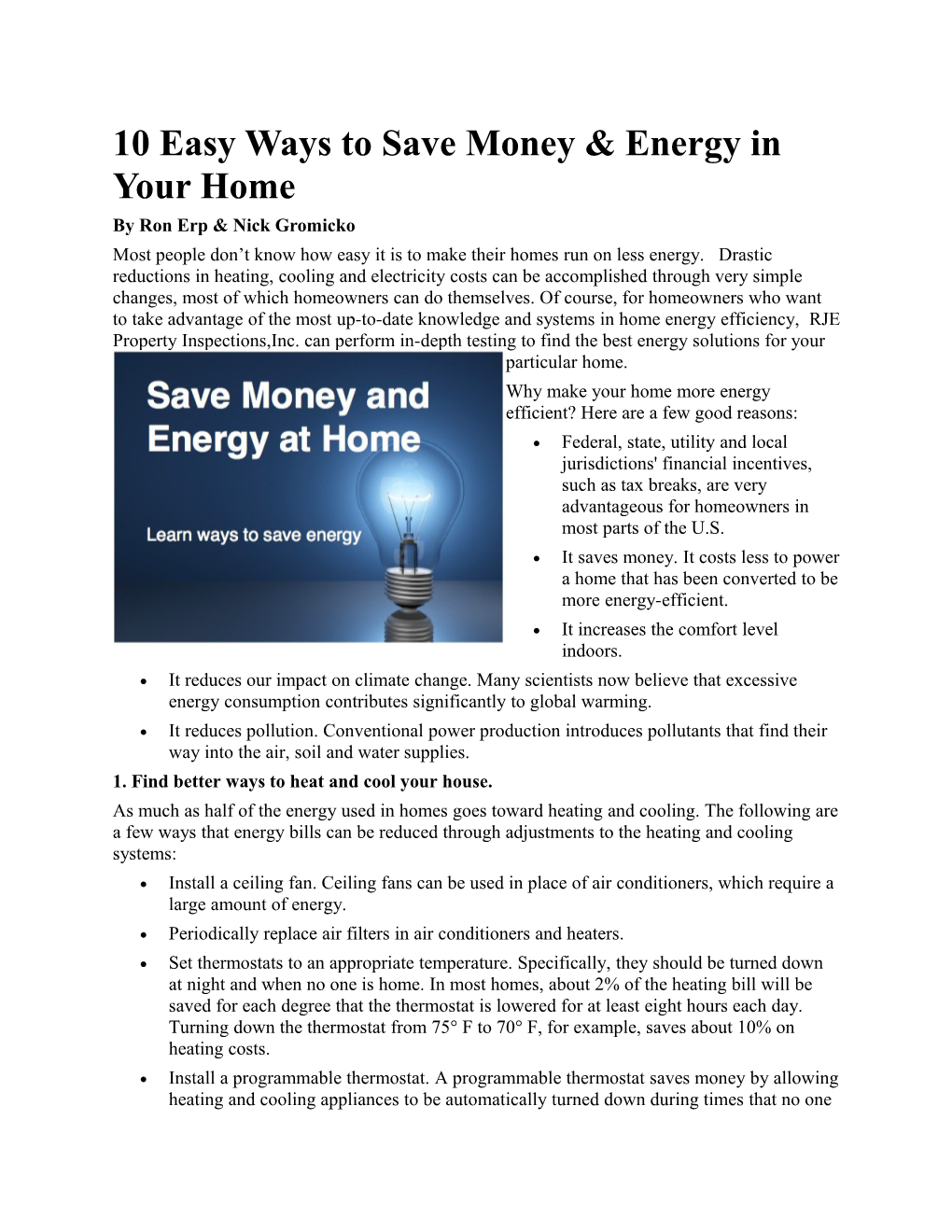 10 Easy Ways to Save Money & Energy in Your Home