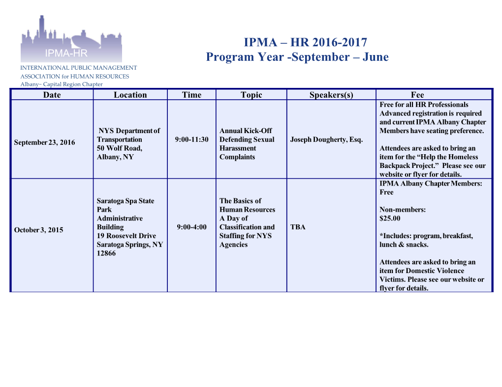 IPMA HR 2007-2008 Program Year