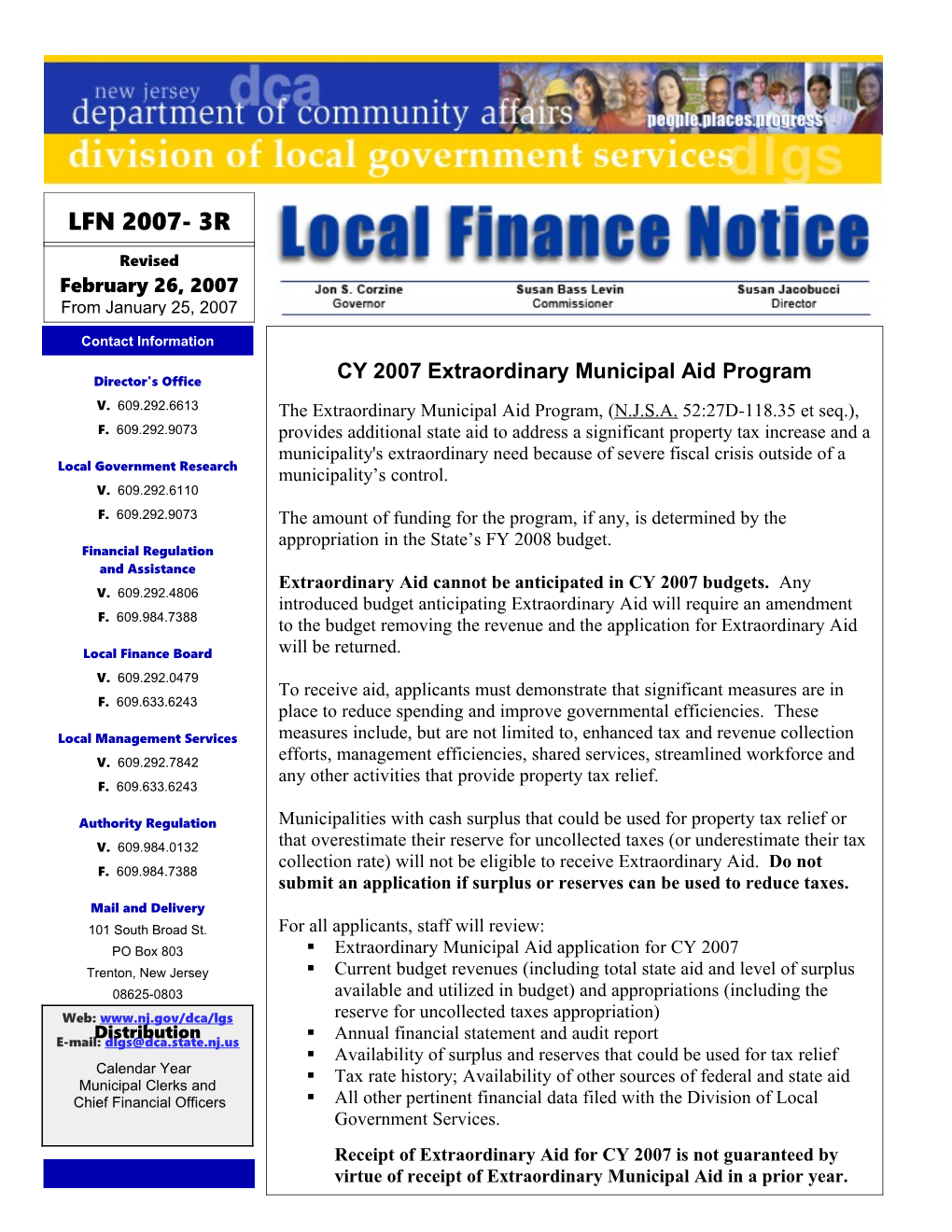 Local Finance Notice 2007-3Rfebruary 26, 2007Page 1