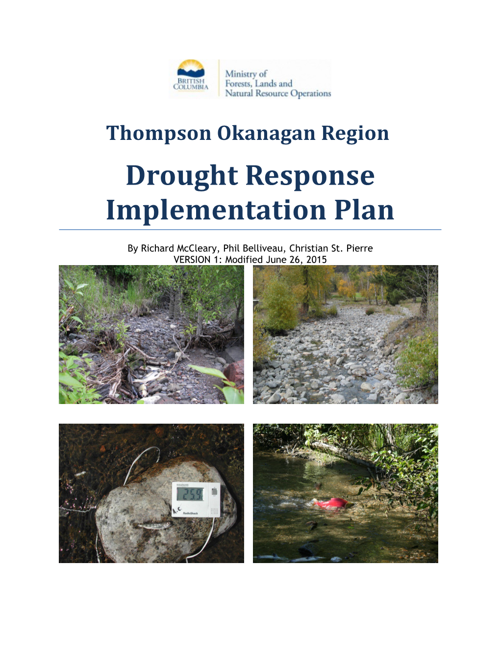 Drought Response Implementation Plan