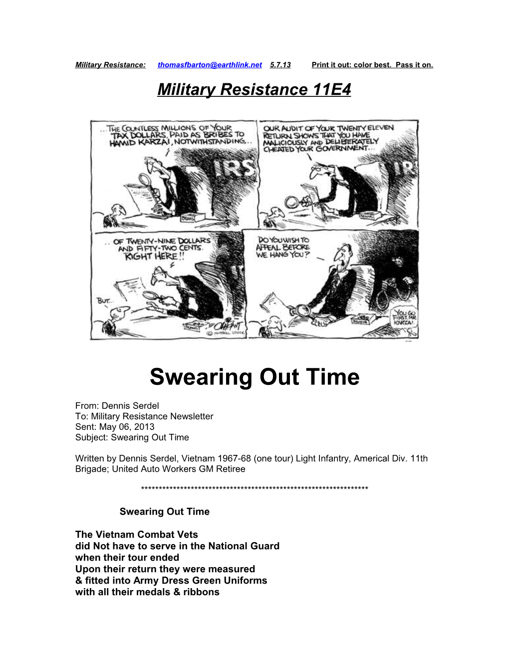 Military Resistance 11E4