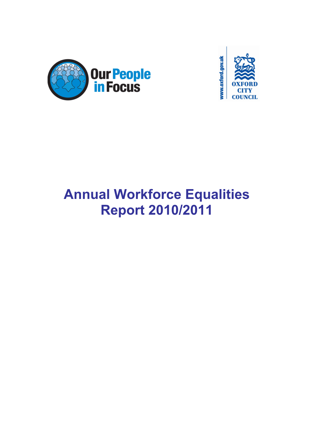 Annual Workforce Equalities Report 2010/ 2011