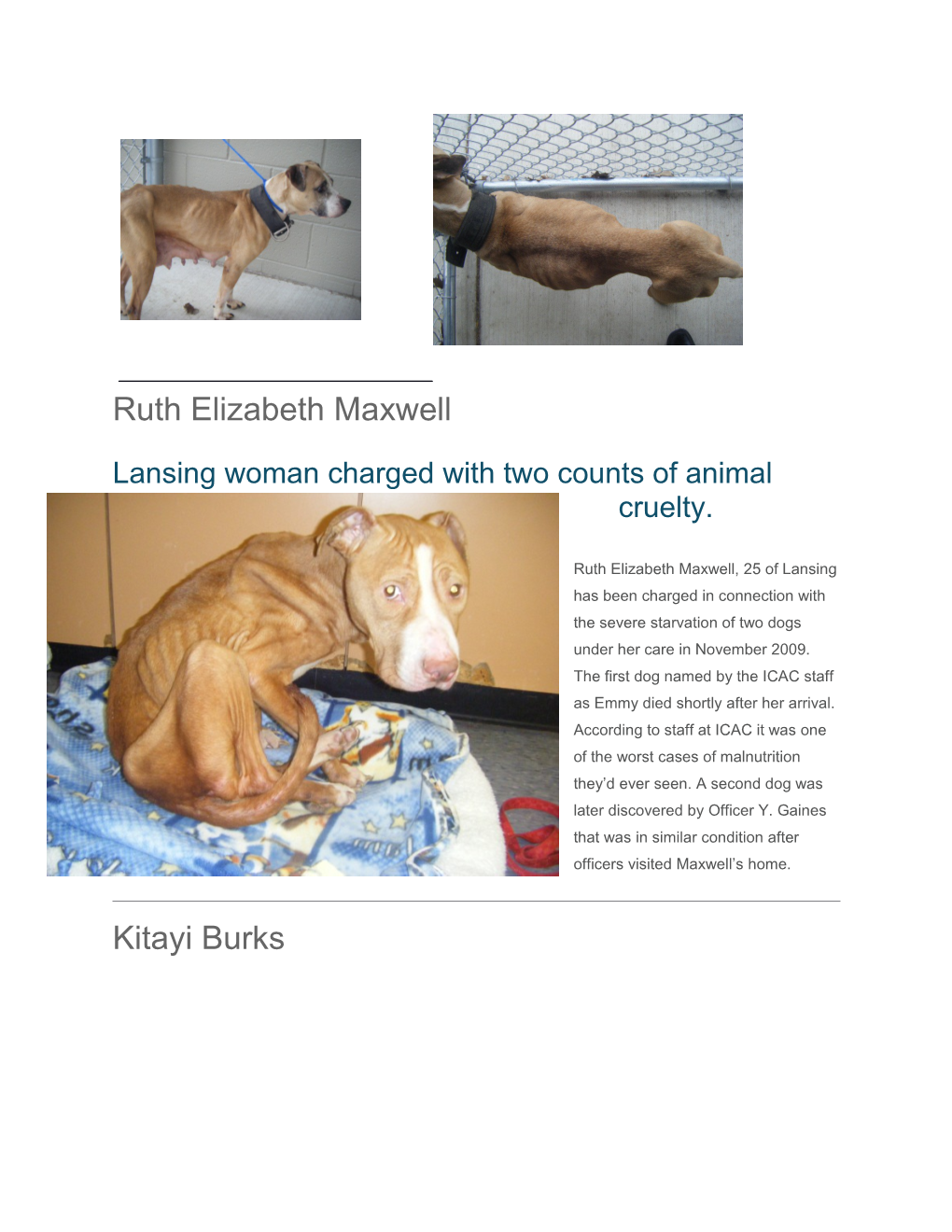 IN the BOOKS: Animal Abuse and Neglect Case Files in 2011