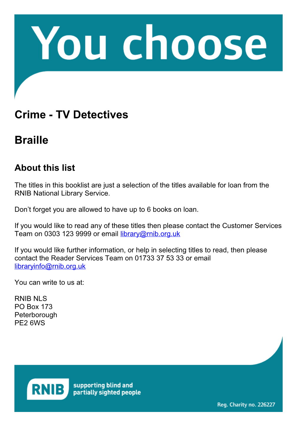 Crime TV Detectives in Braille (600Kb)