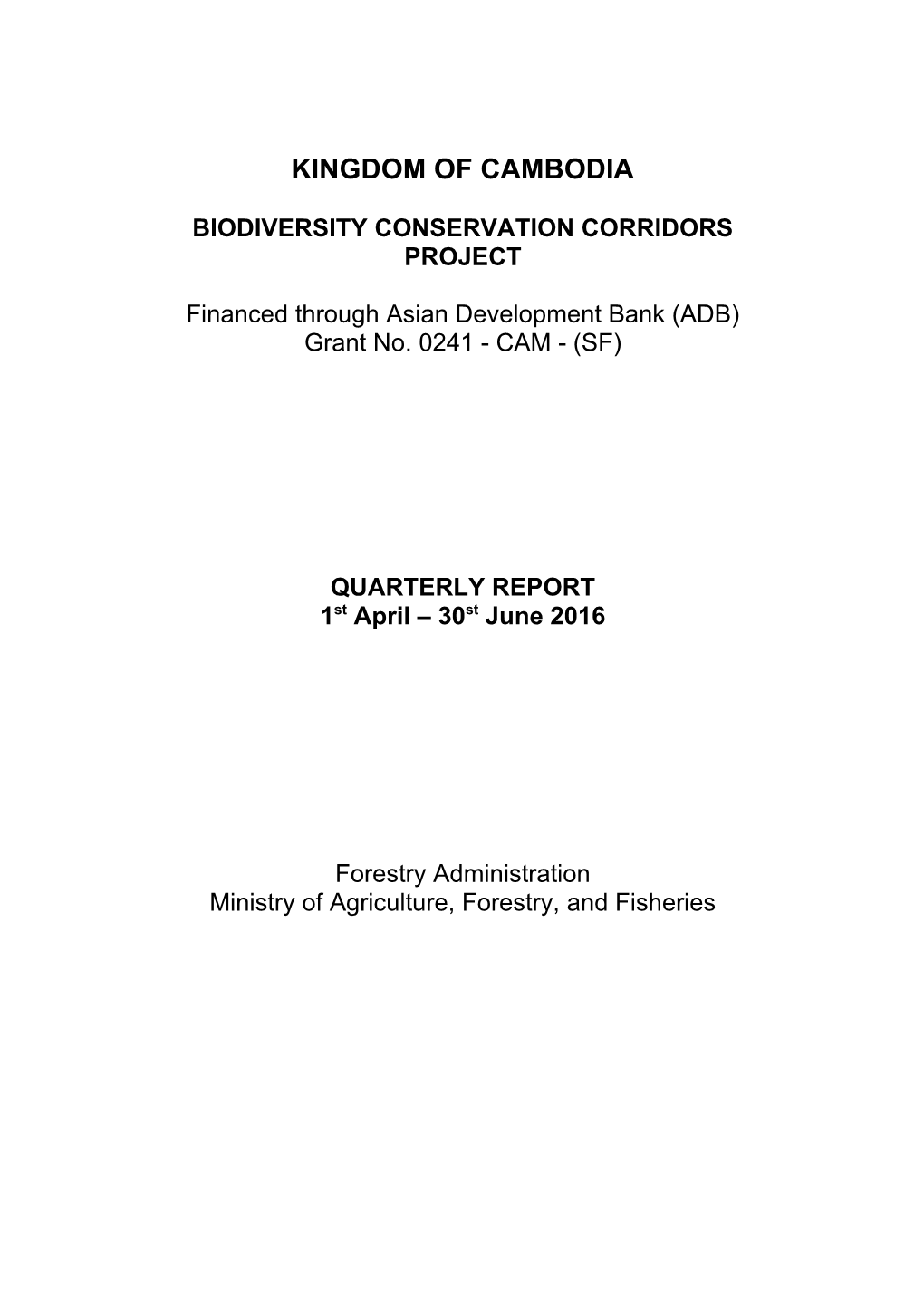 Biodiversity Conservation Corridors Project
