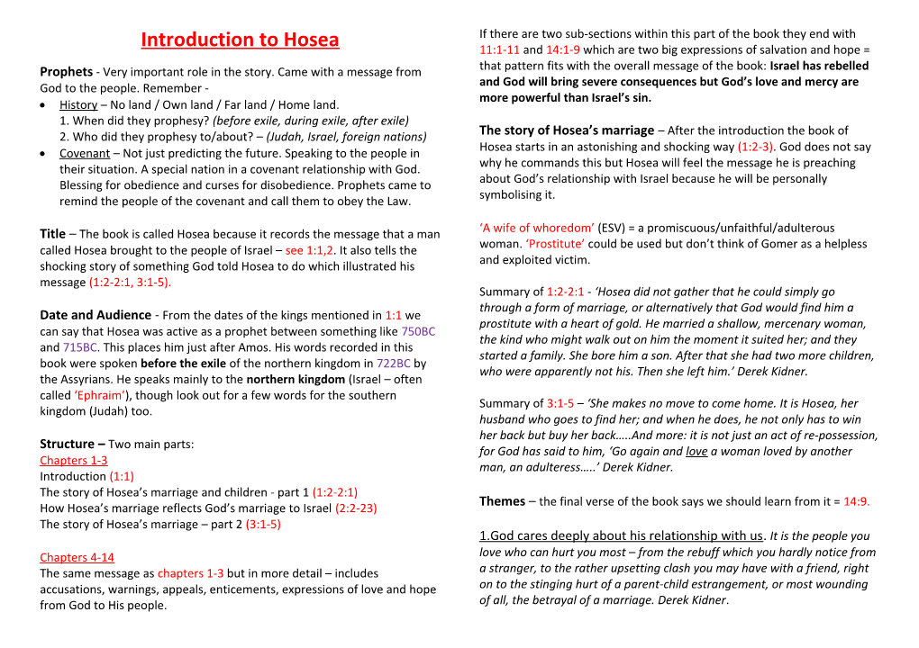 Introduction to Hosea