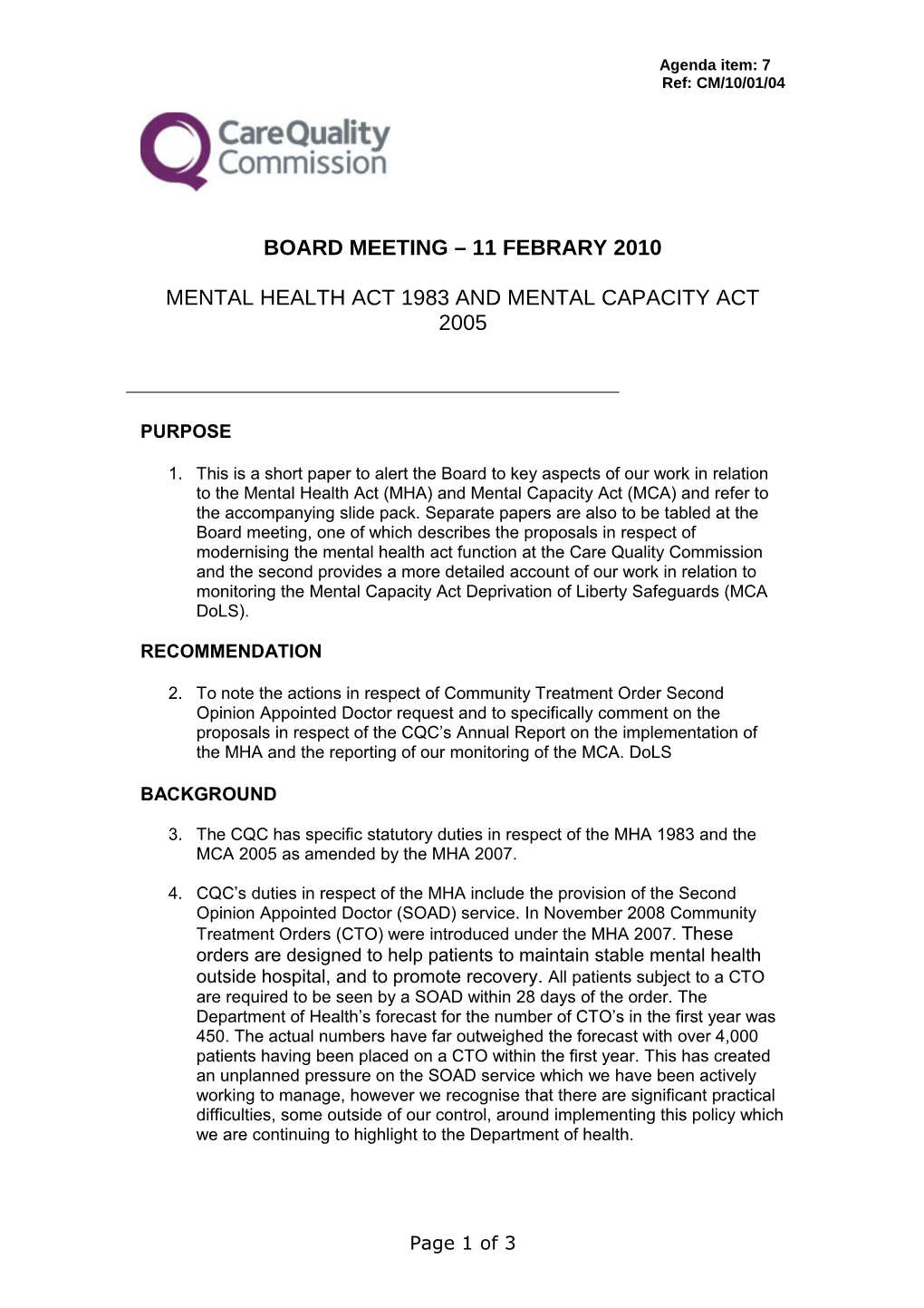 Mental Health Act 1983 and Mental Capacity Act 2005