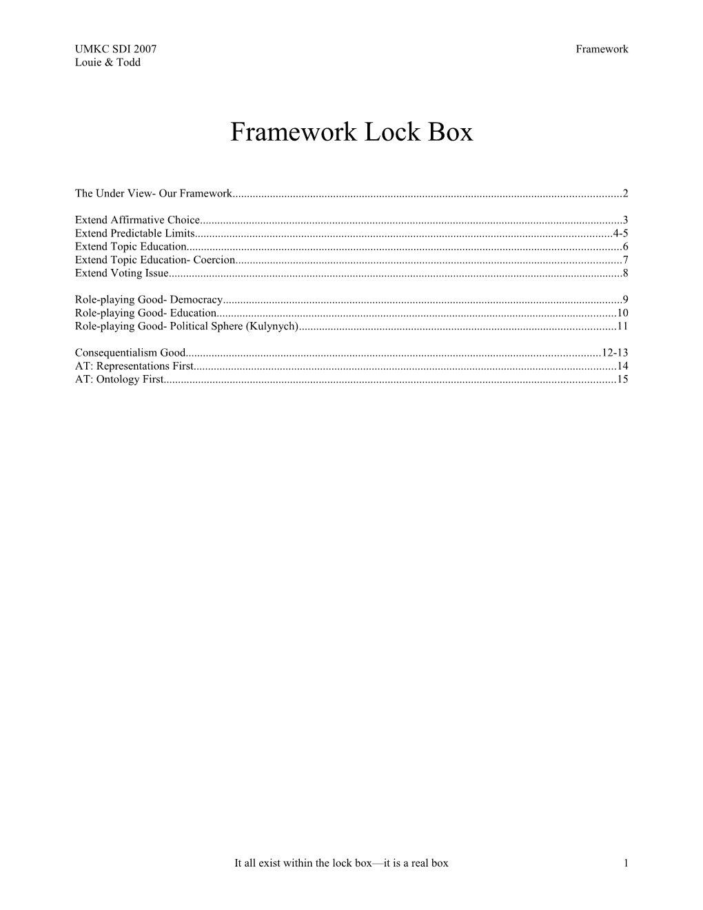 Framework Lock Box