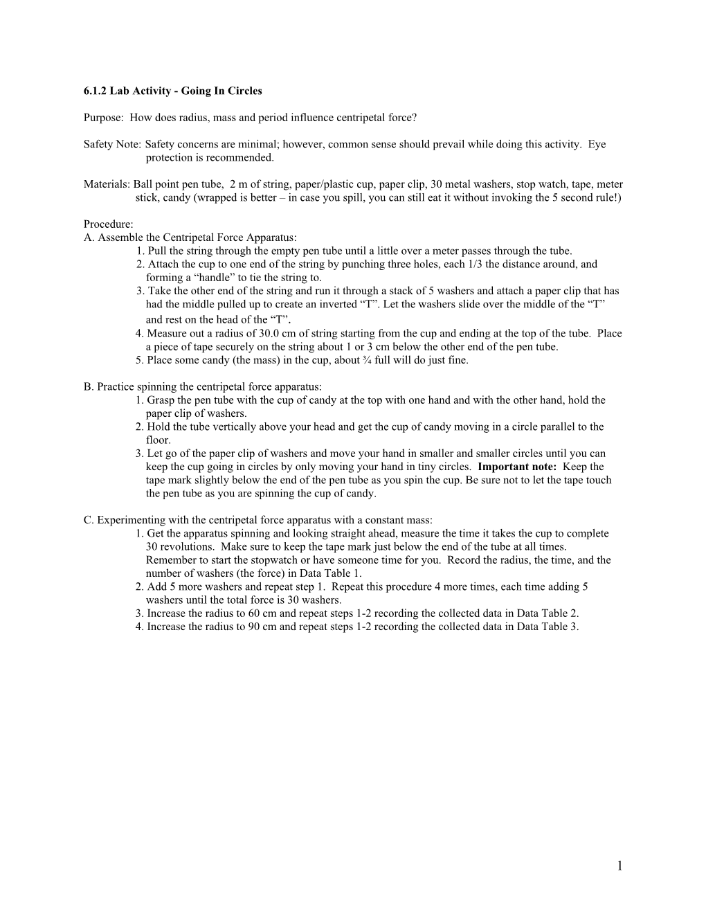 6.1.2 Lab Activity - Going in Circles