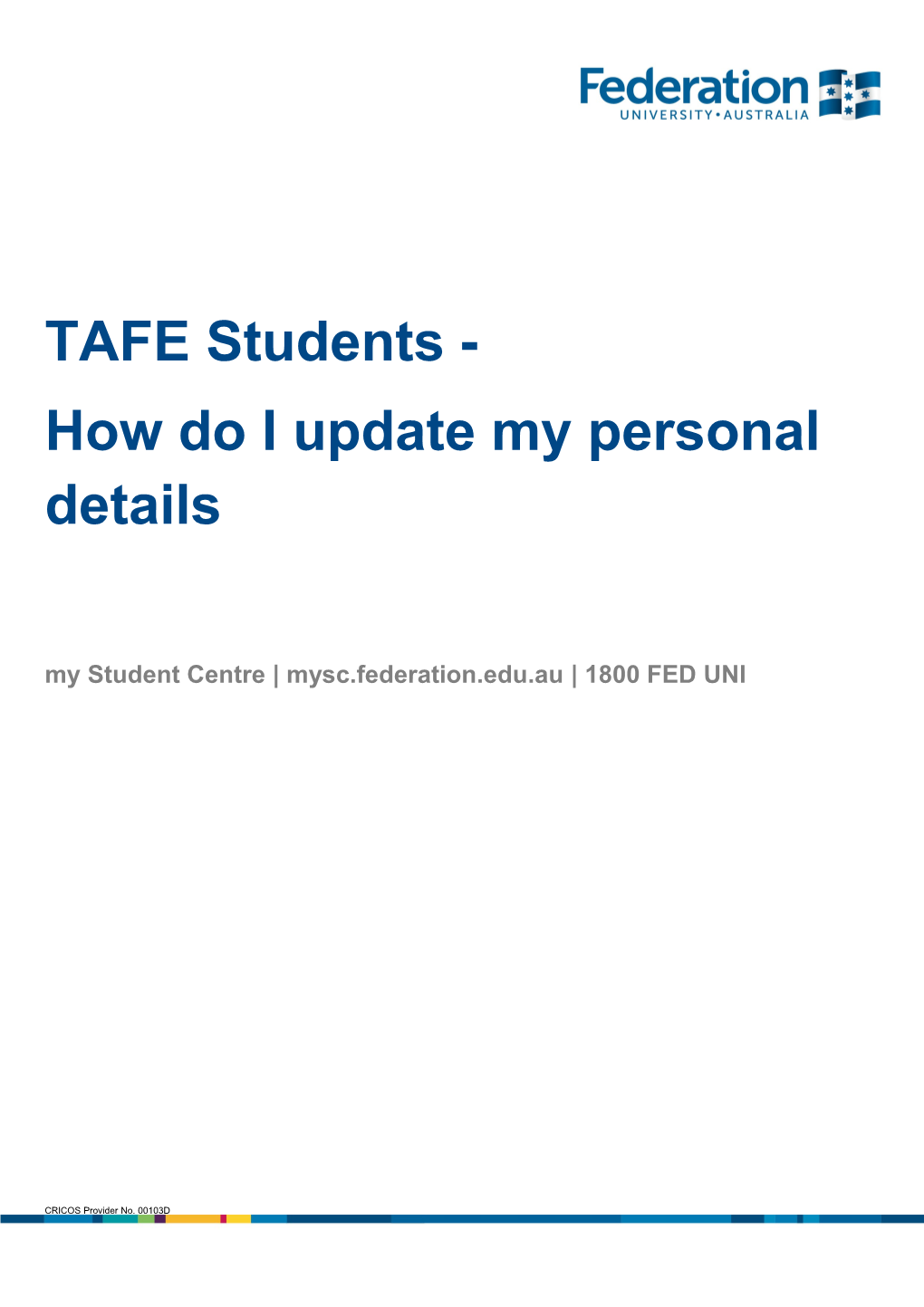Guide to Complete the Enrolment Checklist for TAFE Students