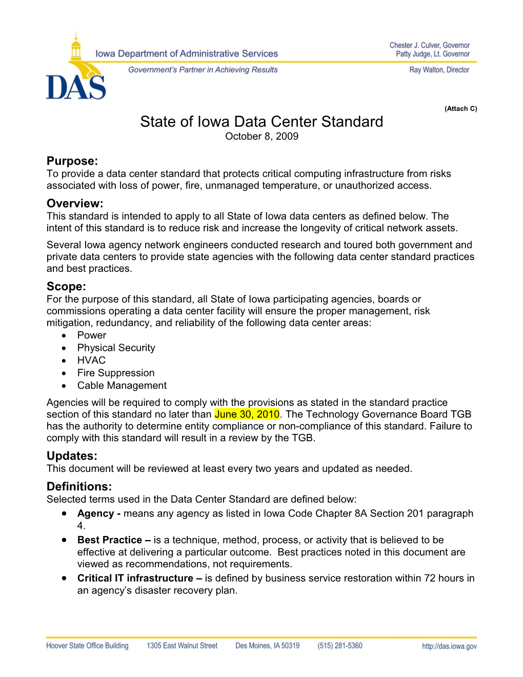 Data Center Standard(Attach C)