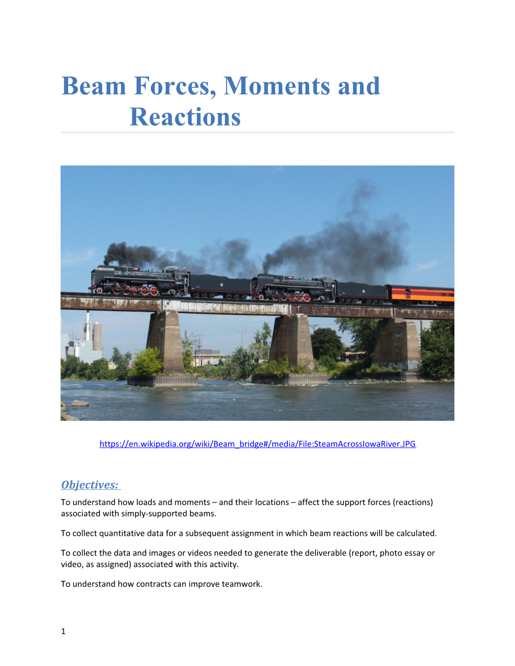 Beam Forces, Moments and Reactions