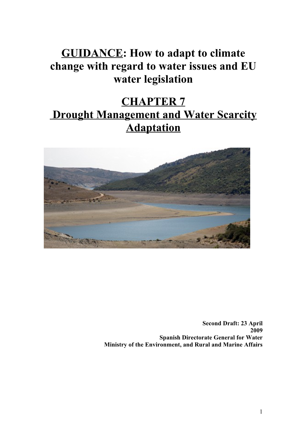 Drought Management and Water Scarcity Adaptation