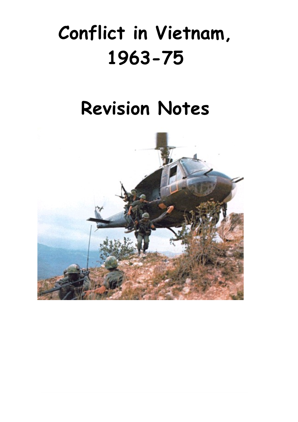 Revision Notes on the Vietnam War