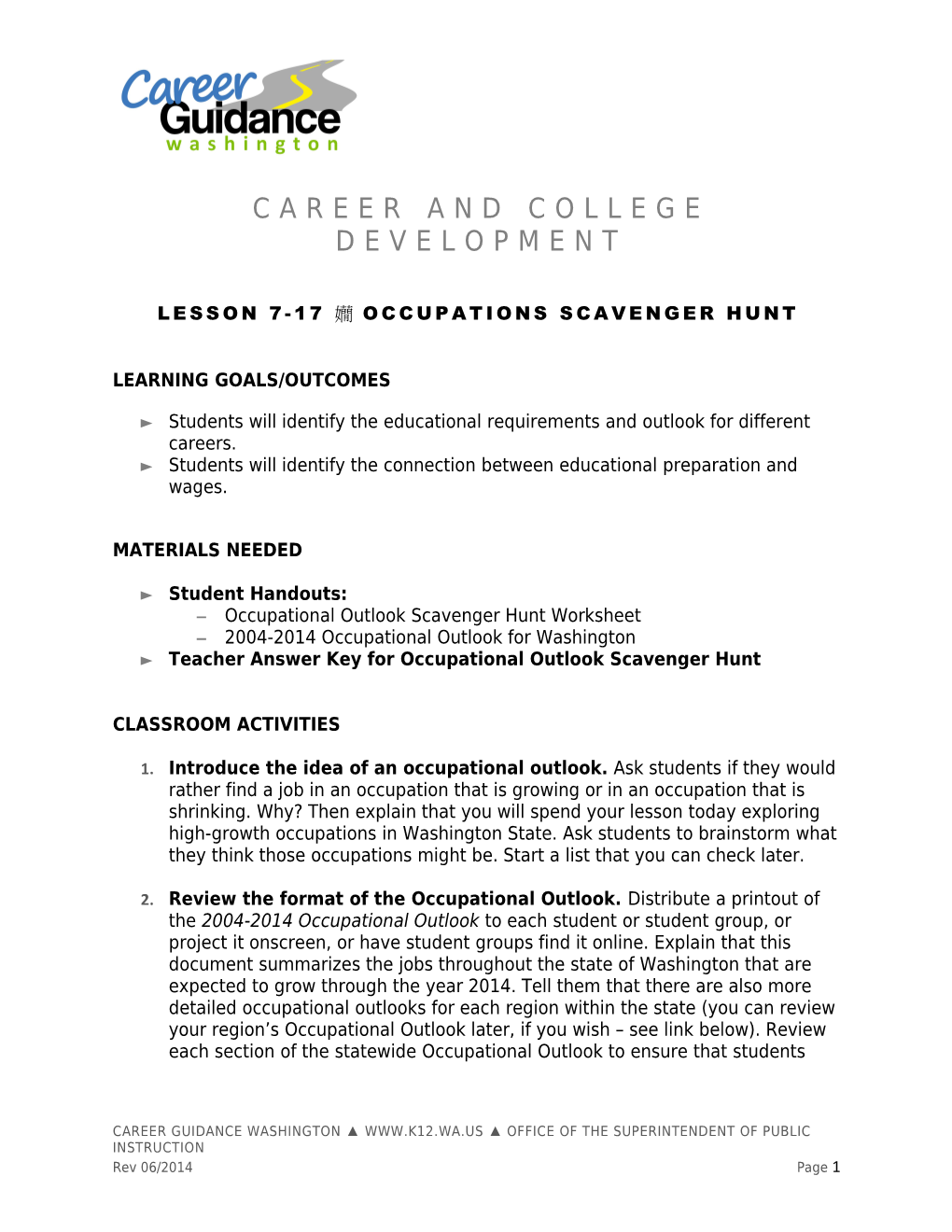 Career and College Development