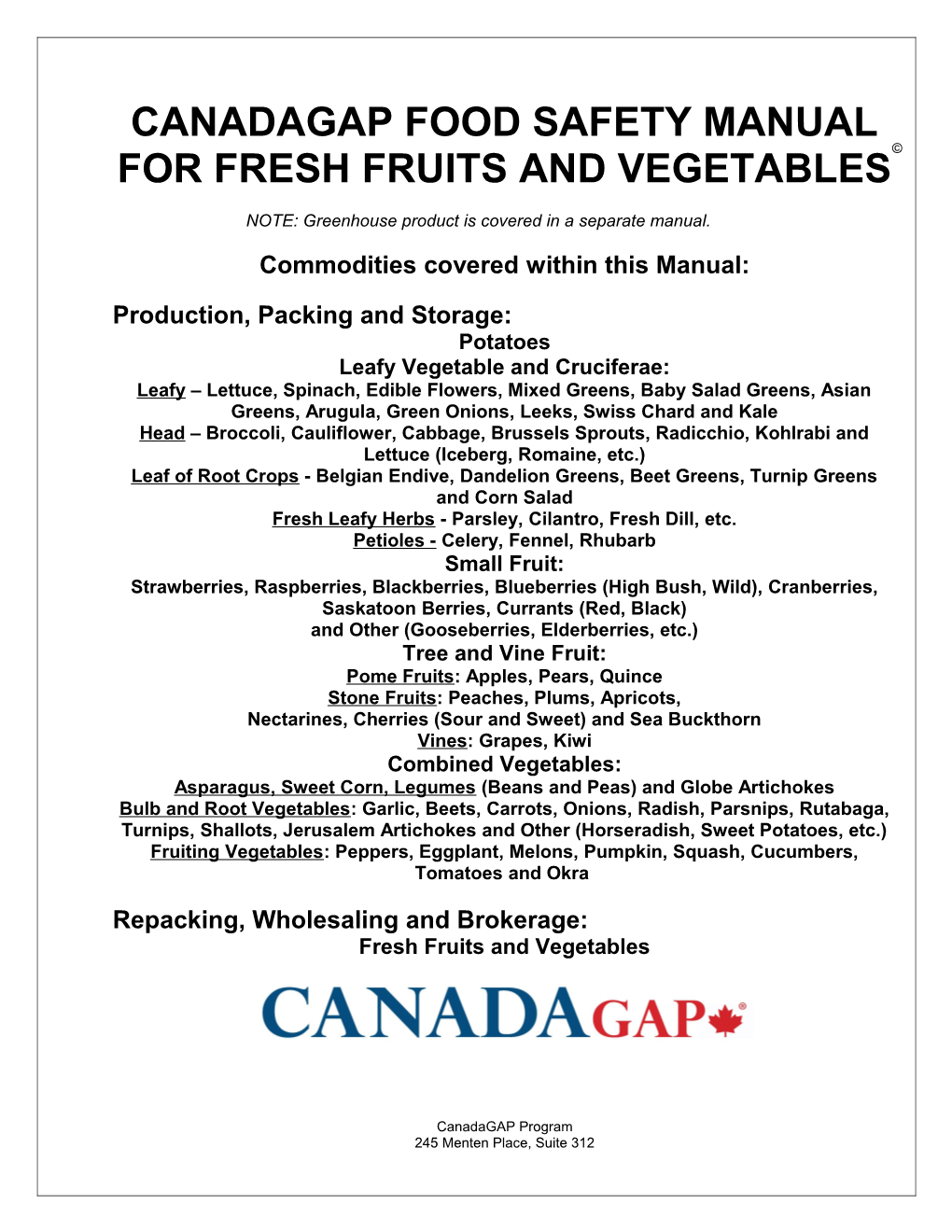 Canadagap Fruit and Vegetable Manual ENG