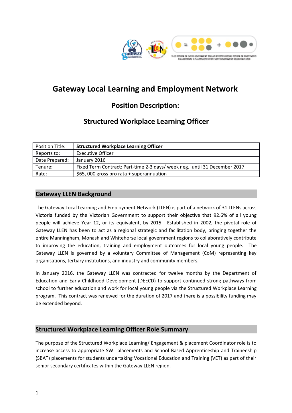 Gateway Local Learning and Employment Network