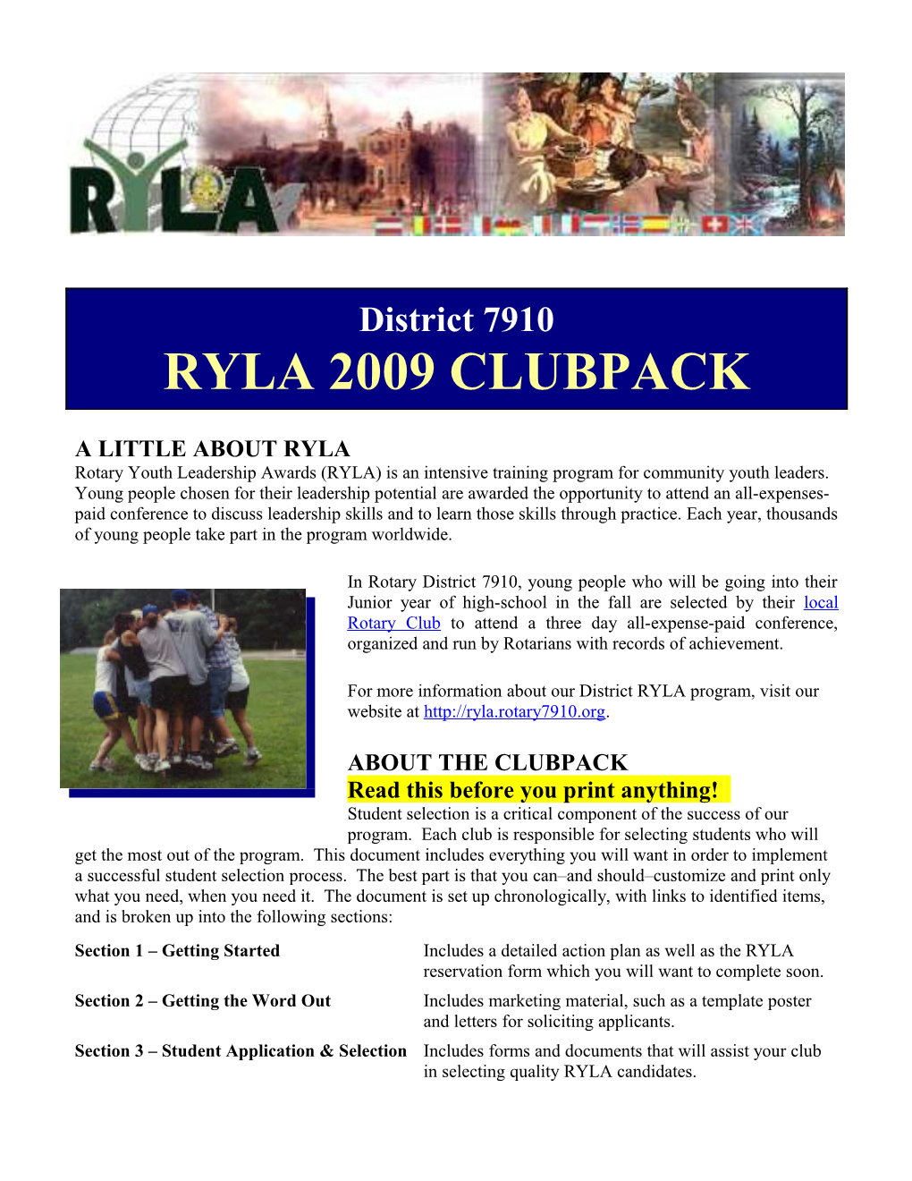 For More Information About Our District RYLA Program, Visit Our Website At