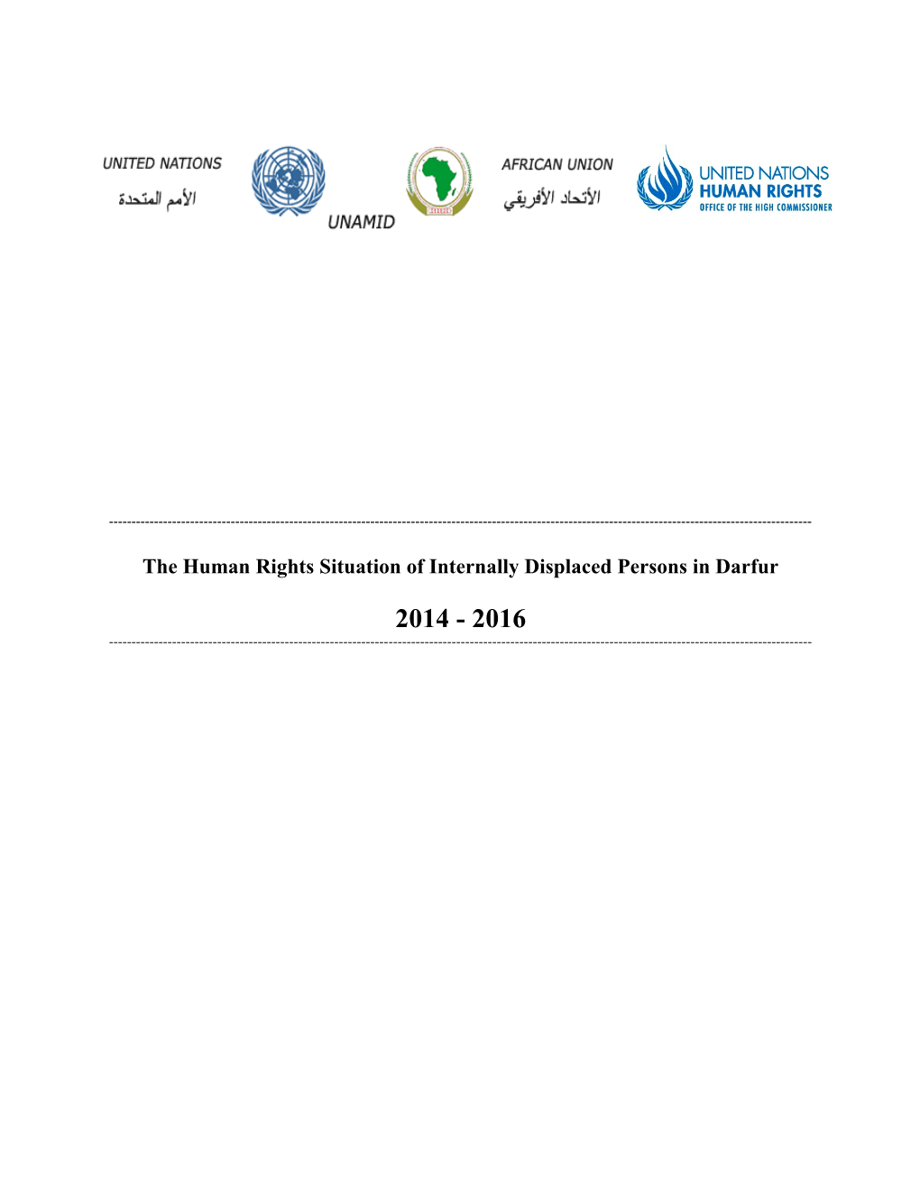 UNAMID OHCHR Situation Darfur 2017