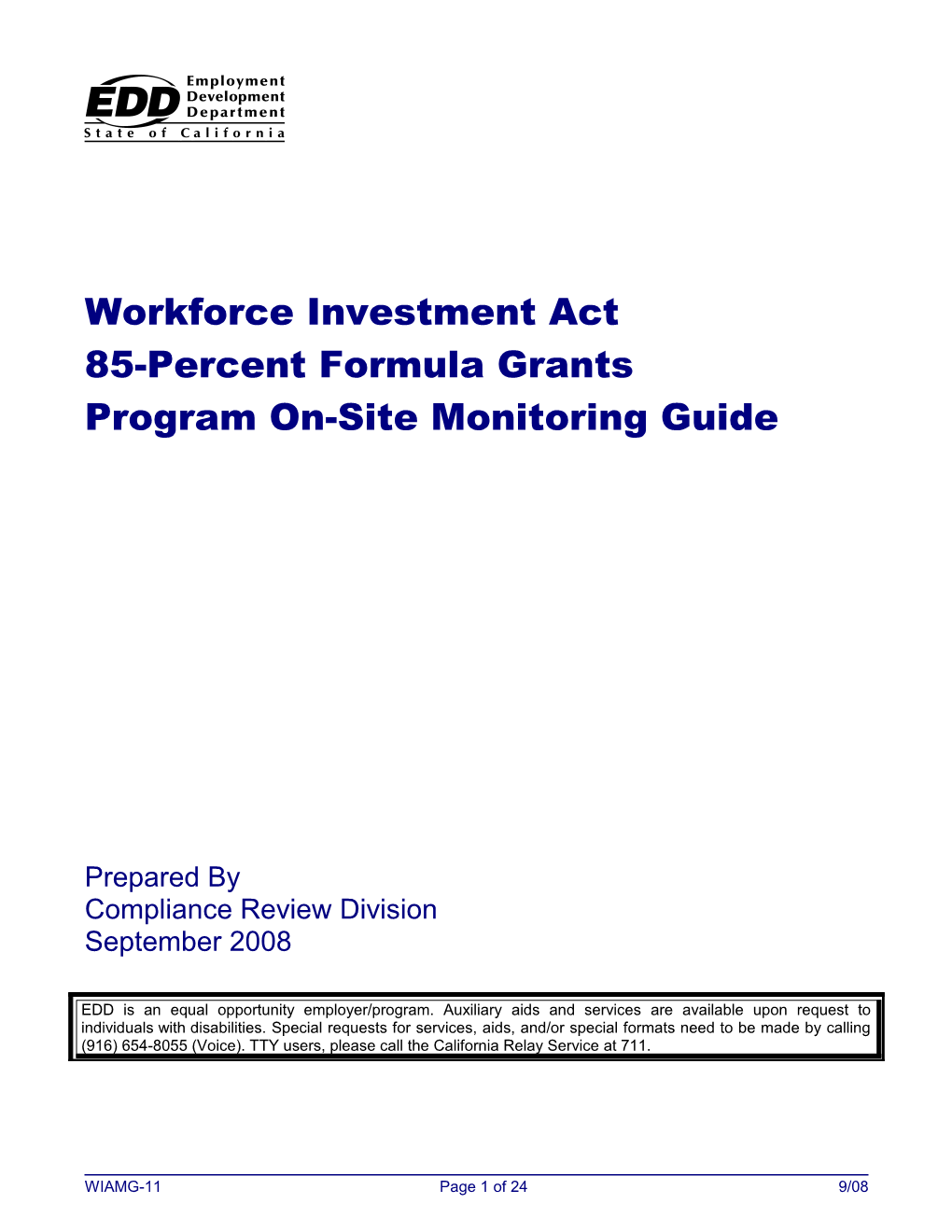 Program On-Site Monitoring Guide