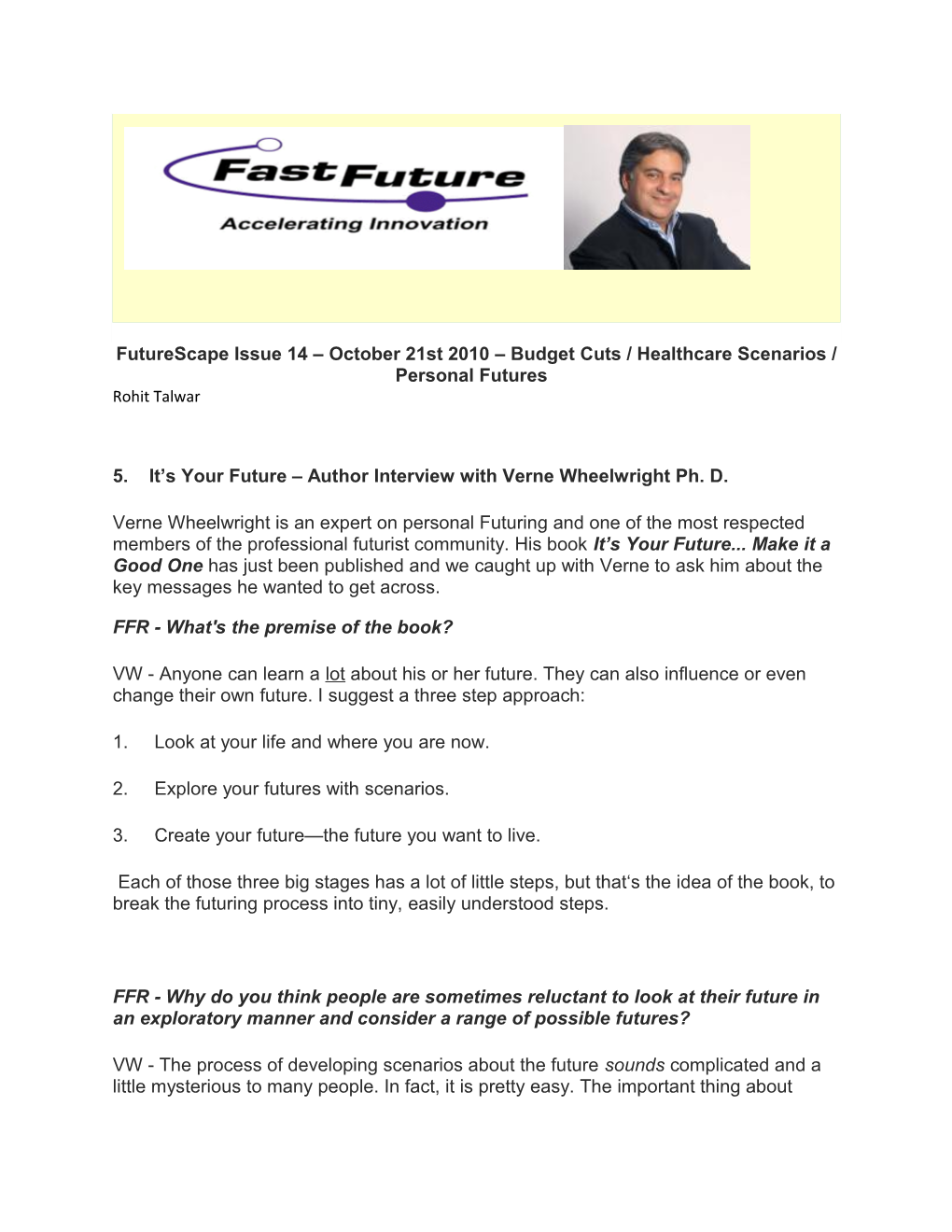 5.It S Your Future Author Interview with Verne Wheelwright Ph. D