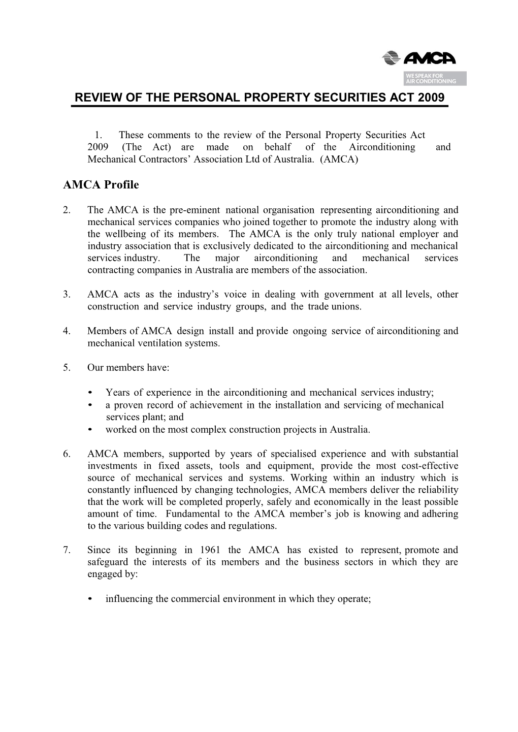 015 - Airconditioning and Mechanical Contractors' Association Ltd