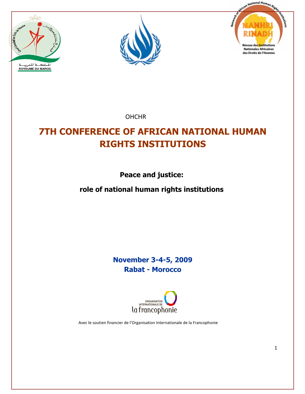 7Th Conference of African National Human Rights Institutions