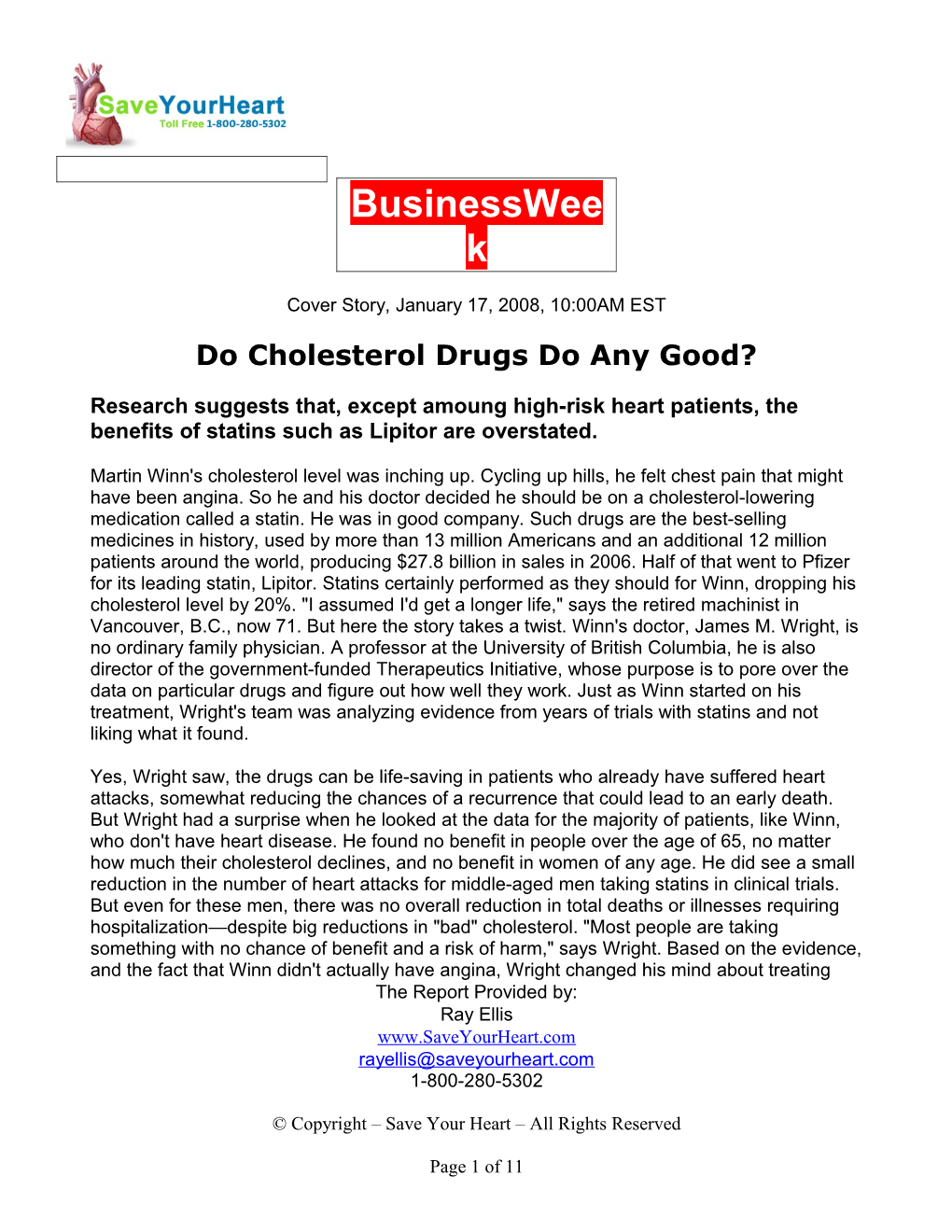 Do Cholesterol Drugs Do Any Good?