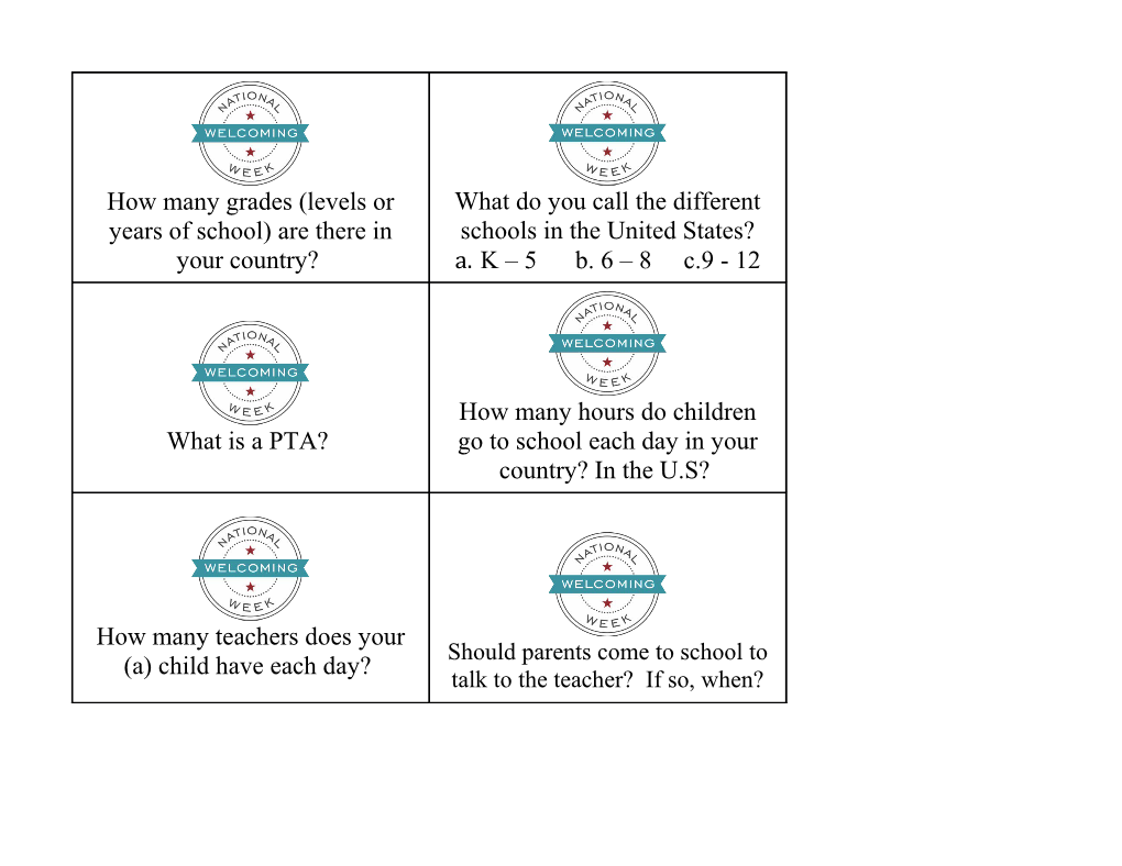 Working with a Partner, Find the Following Answers