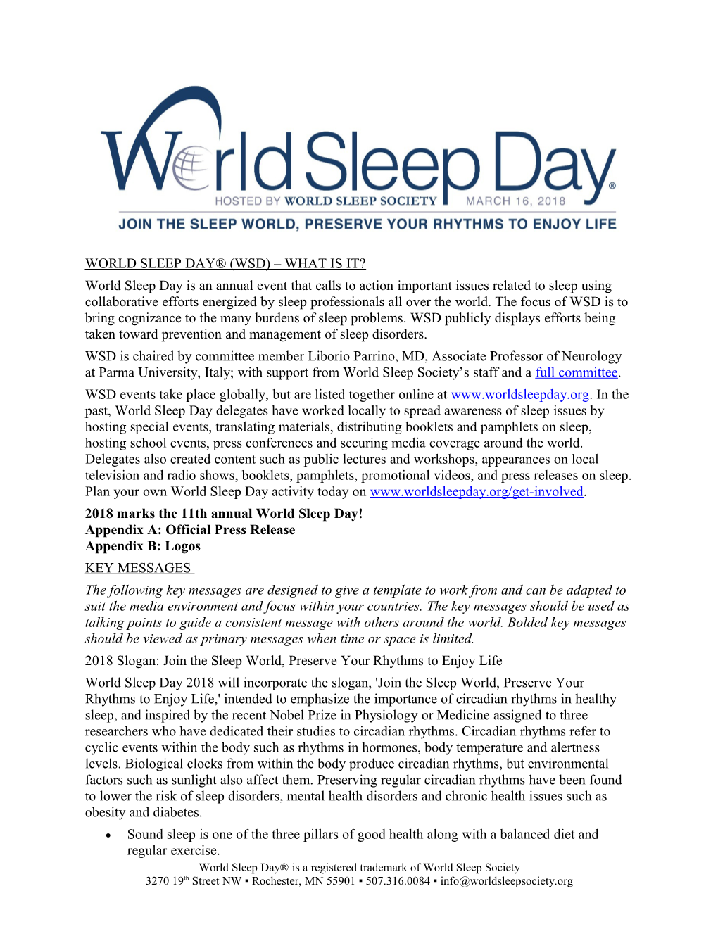 World Sleep Day (Wsd) What Is It?