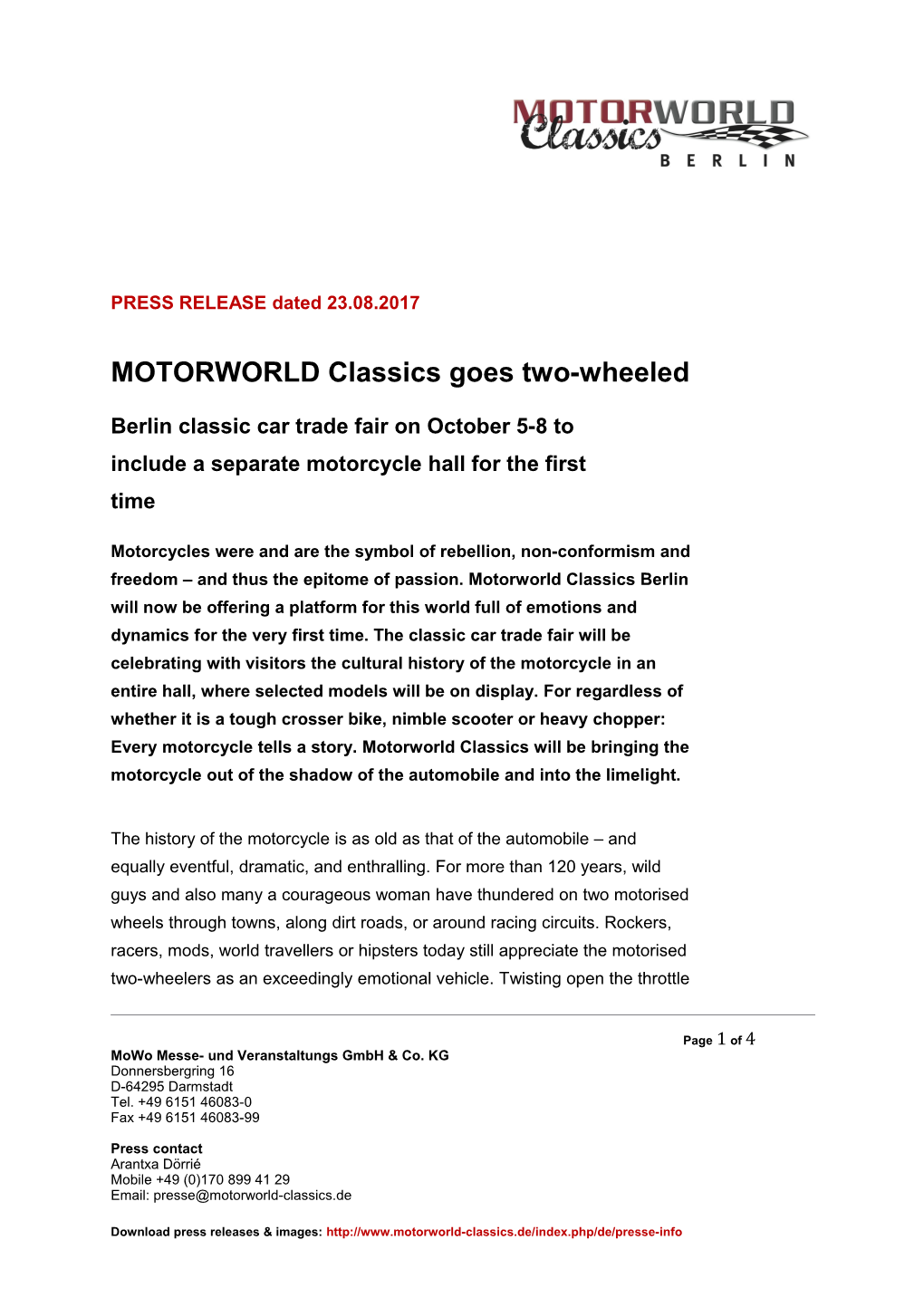 MOTORWORLD Classics Goes Two-Wheeled