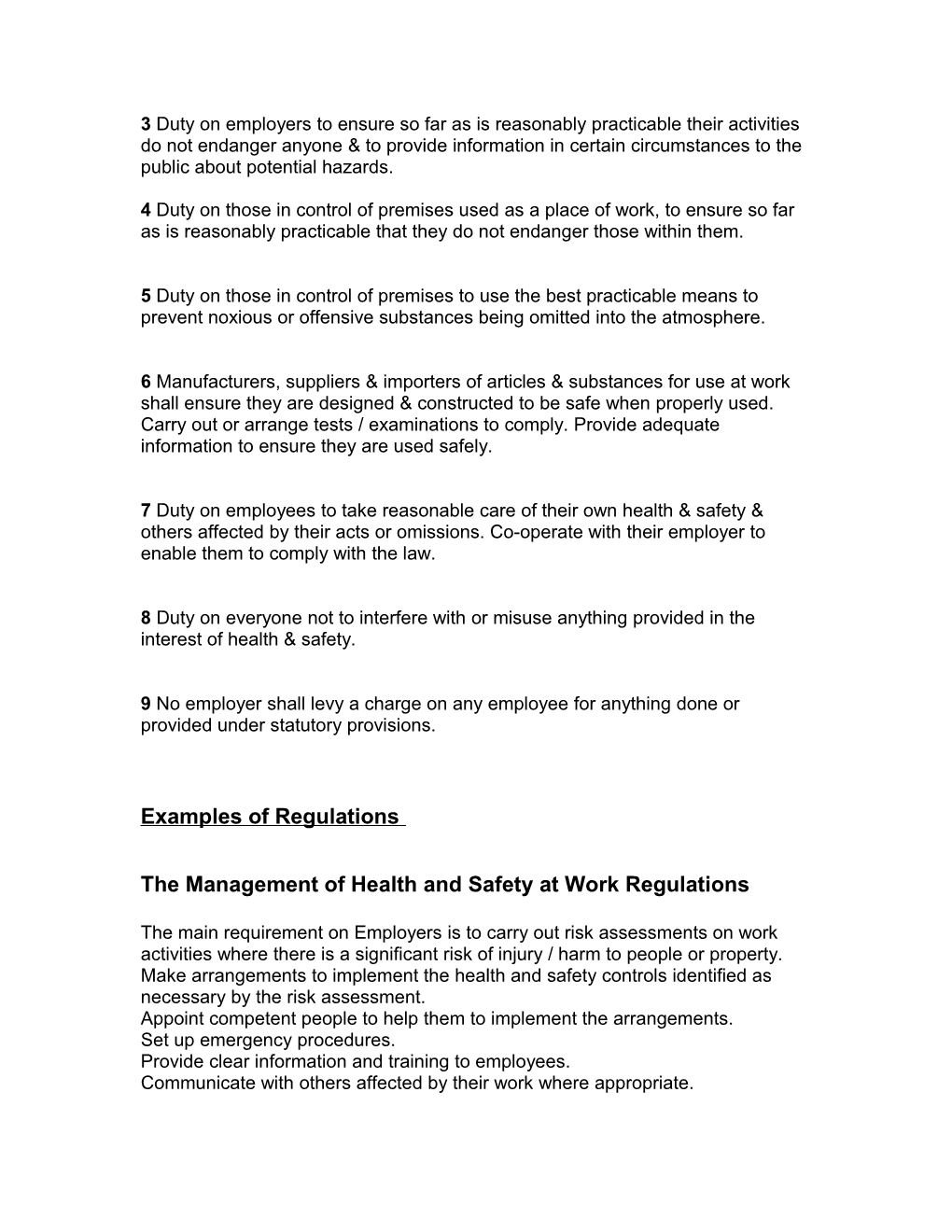 Health and Safety at Work Act - Overview