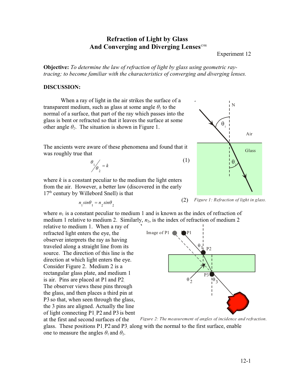 Refraction of Light by Glass