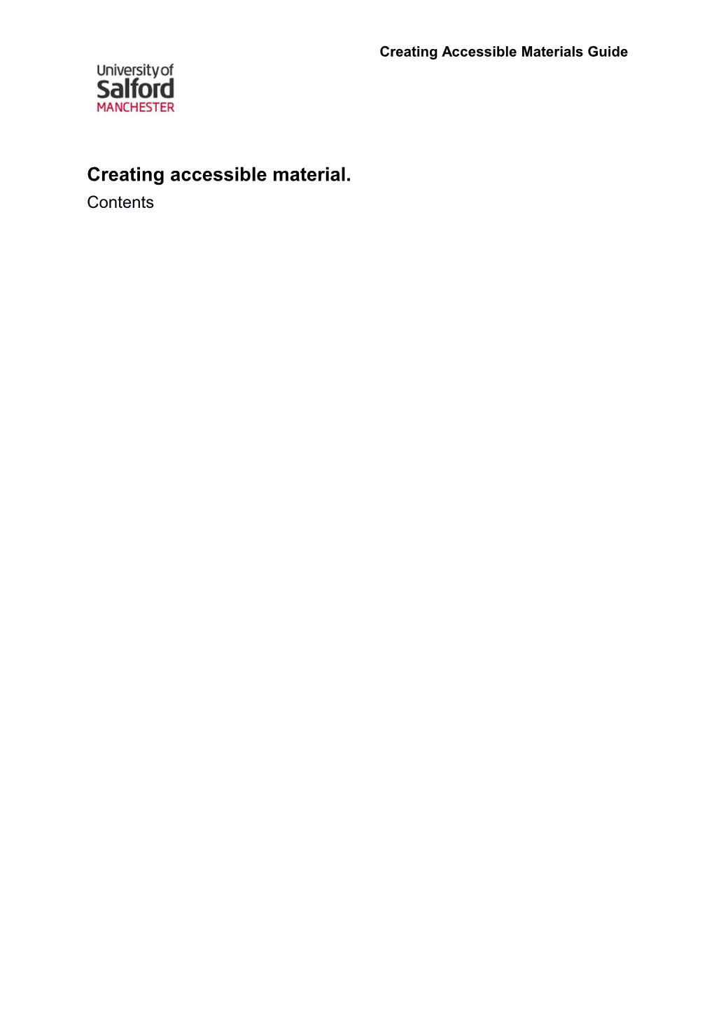 Creating Accessible Material