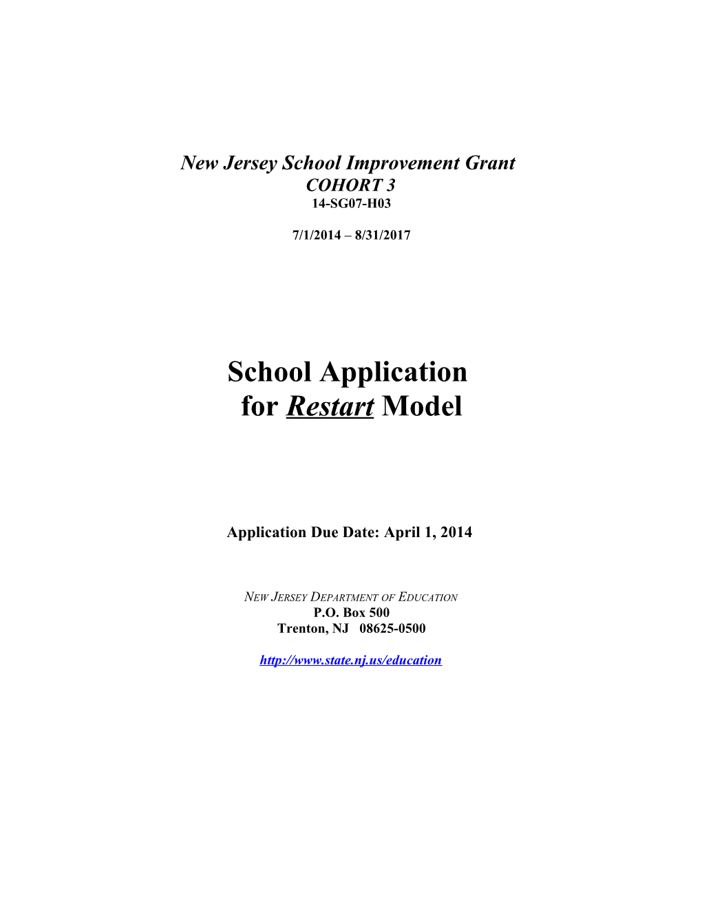 New Jersey School Improvement Grant