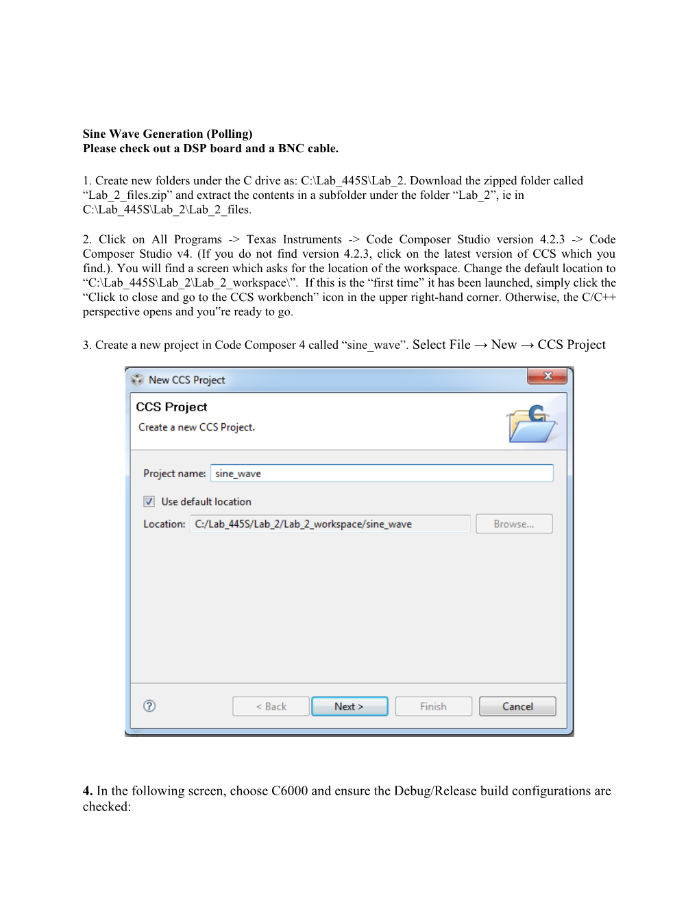 Sine Wave Generation (Polling)