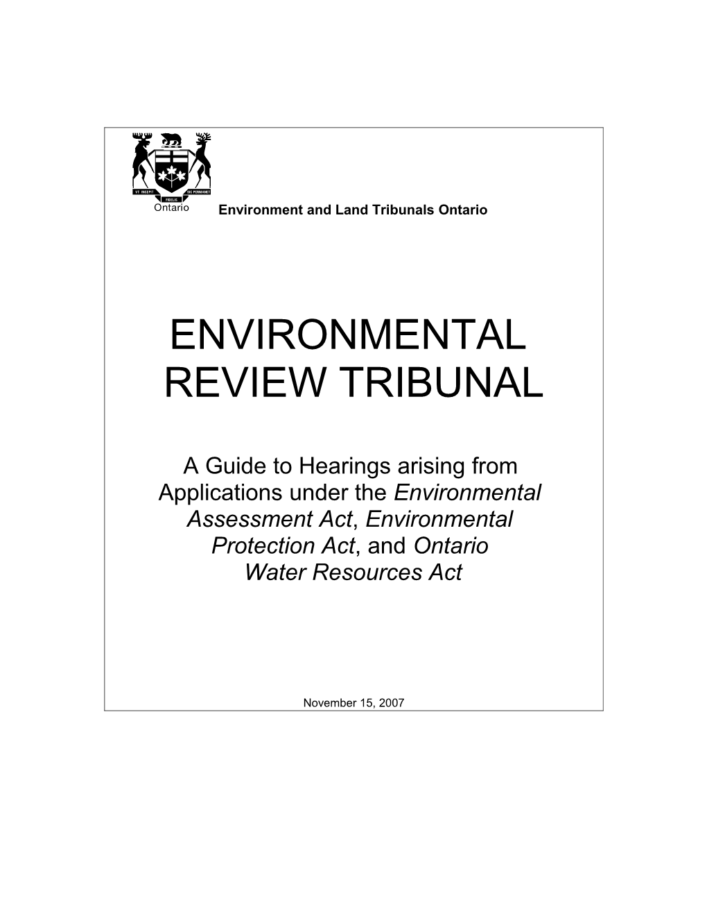 Environmental Review Tribunal
