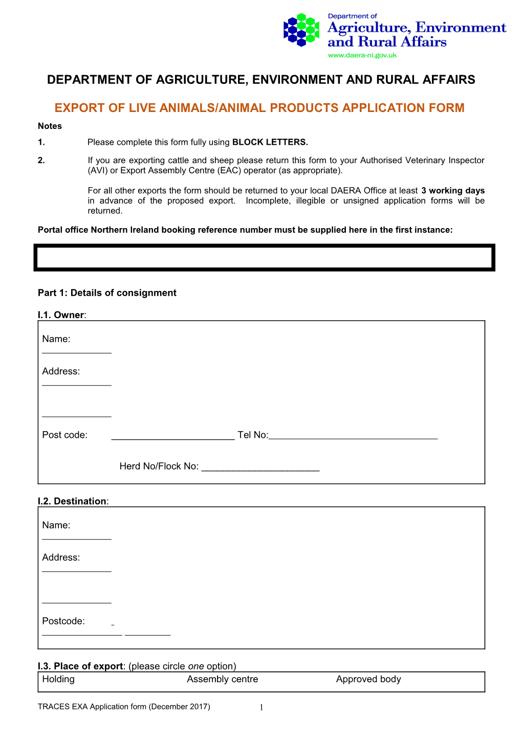 Title of Application Form