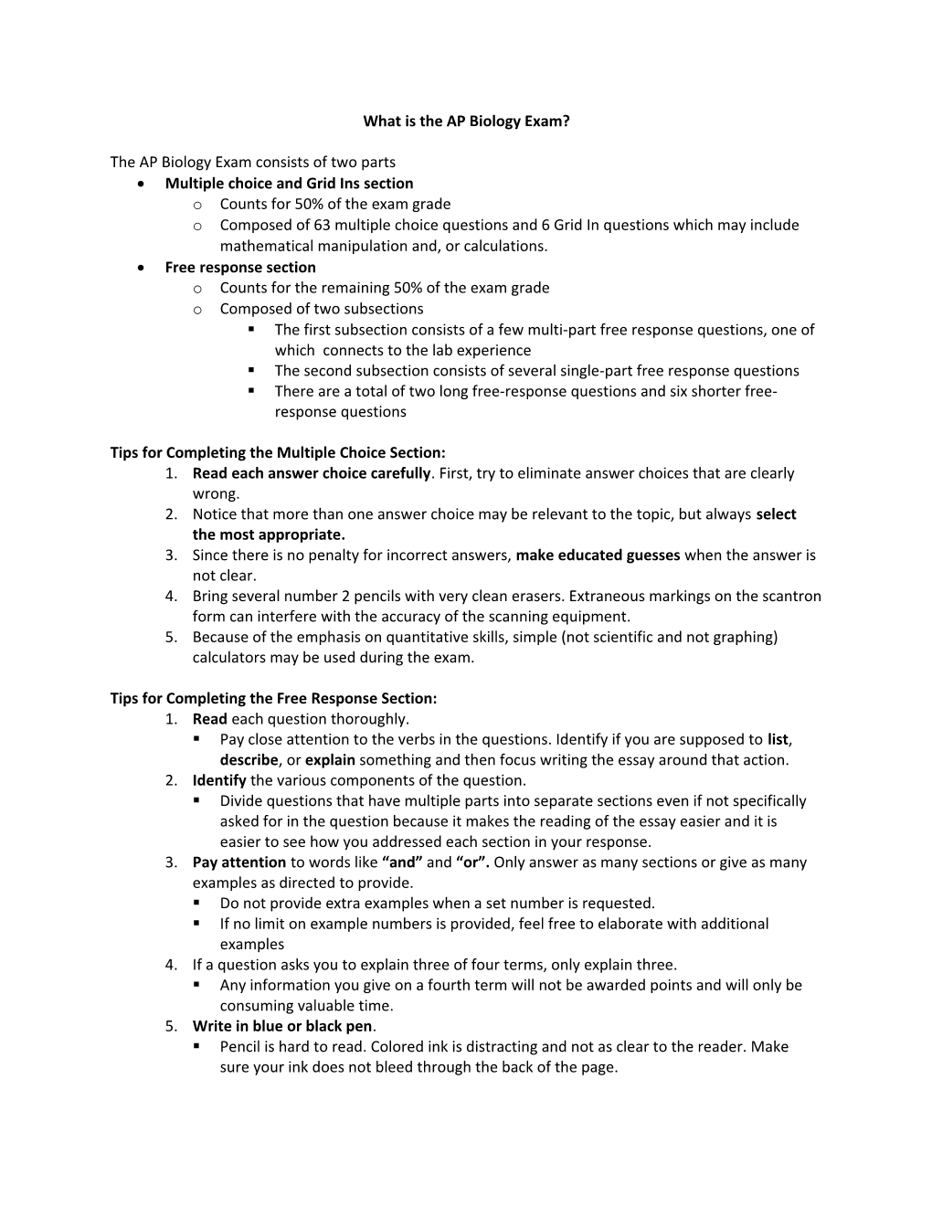 What Is the AP Biology Exam?