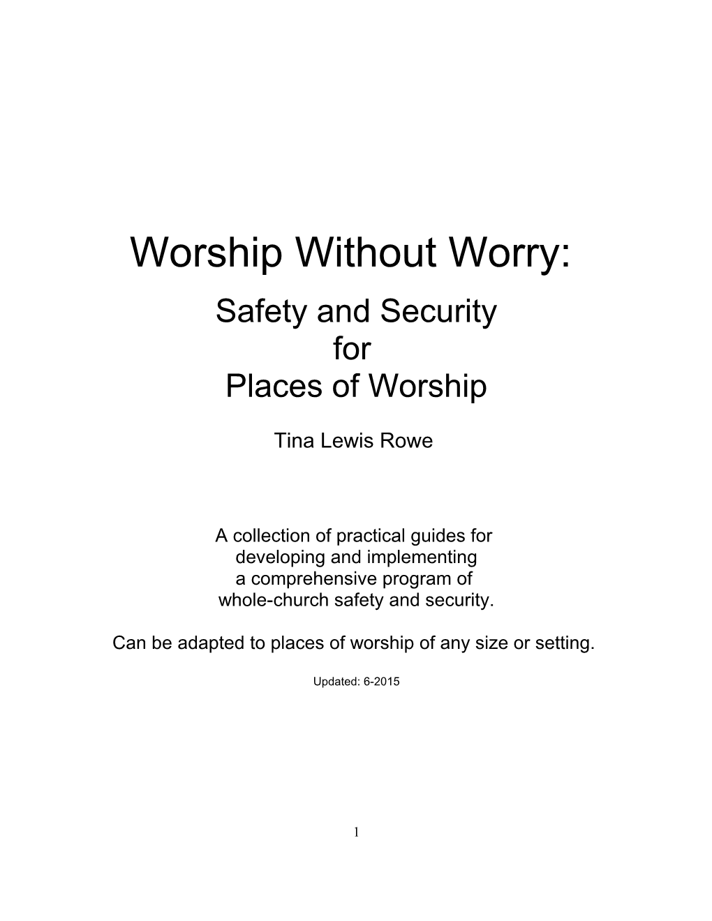 Worship Without Worry