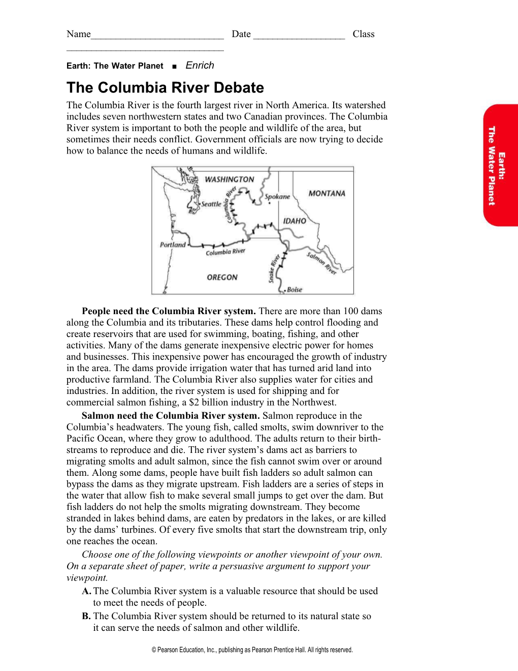 The Columbia River Debate