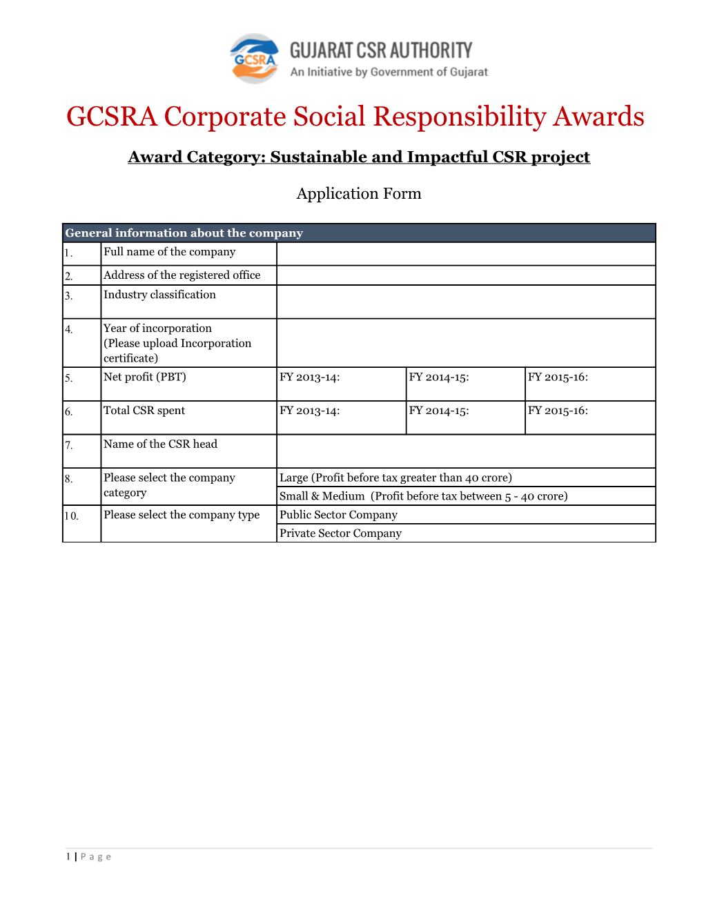 Award Category: Sustainable and Impactful CSR Project