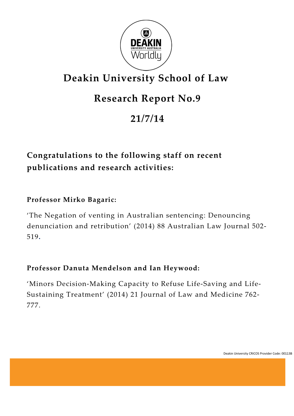 Deakin University School of Law