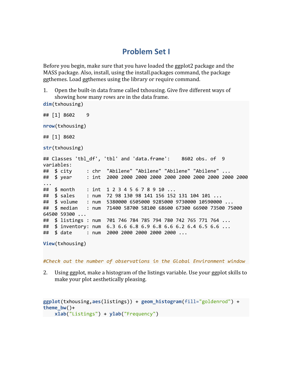 Before You Begin, Make Sure That You Have Loaded the Ggplot2 Package and the MASS Package