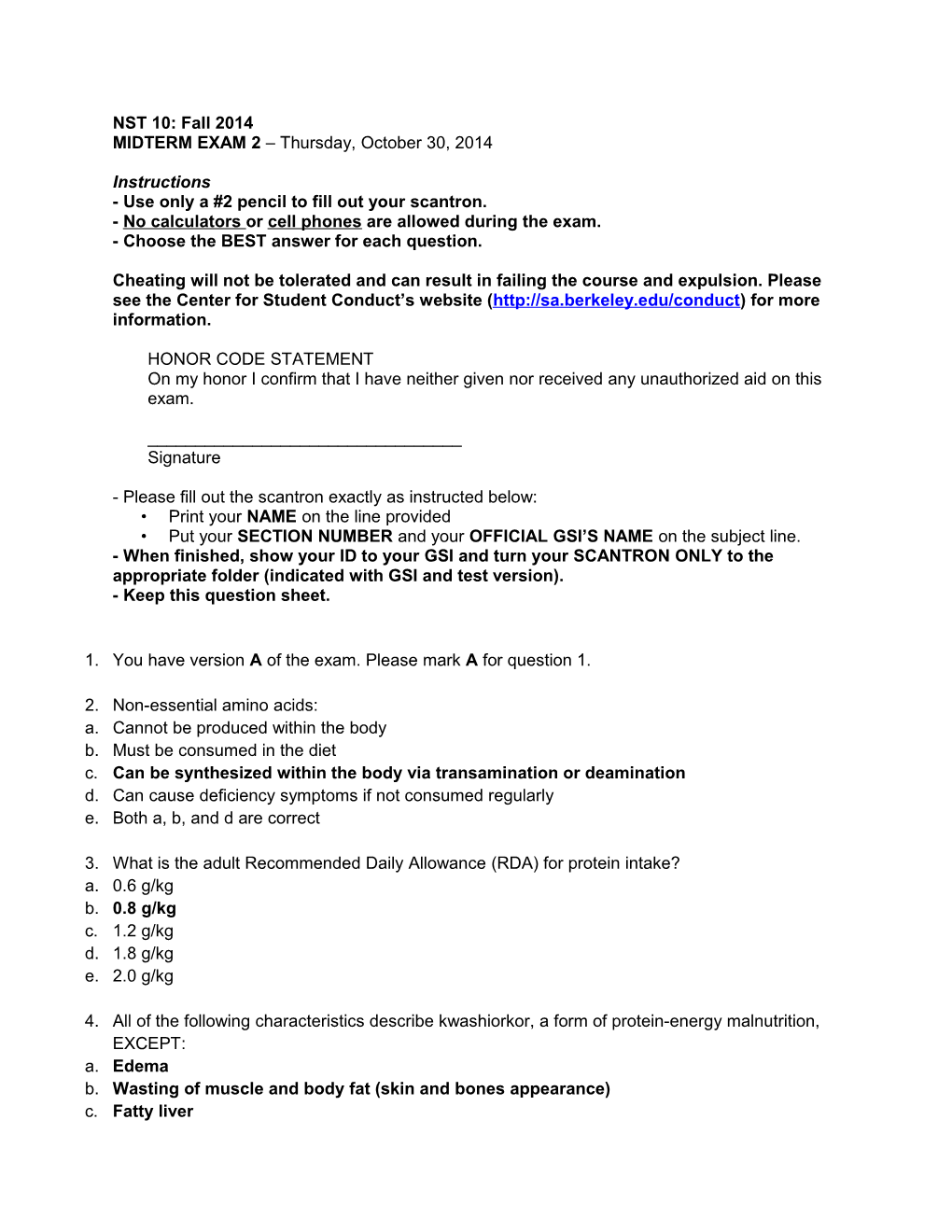 NST 10 Exam 2 FINAL with Answers