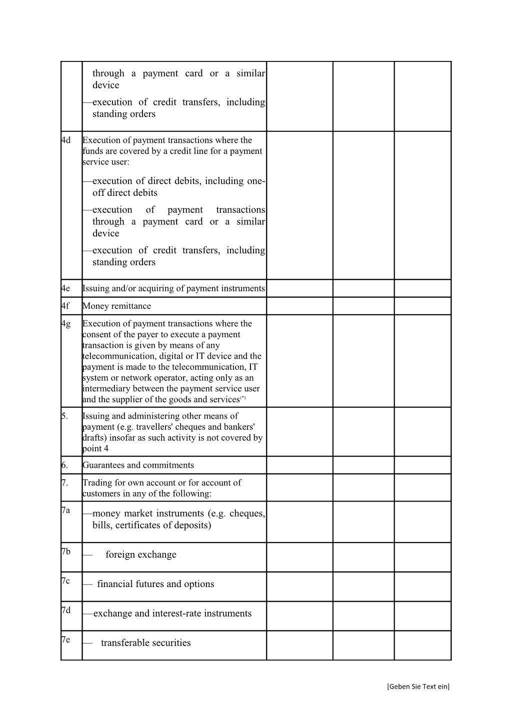Form for the Submission of Services Passport Notification