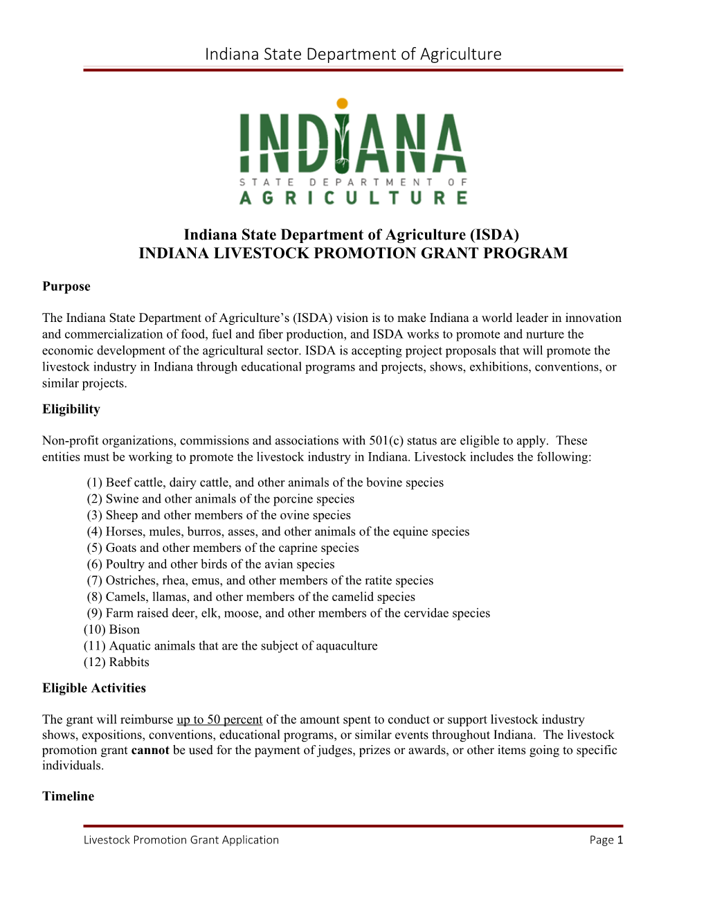 Indiana State Department of Agriculture