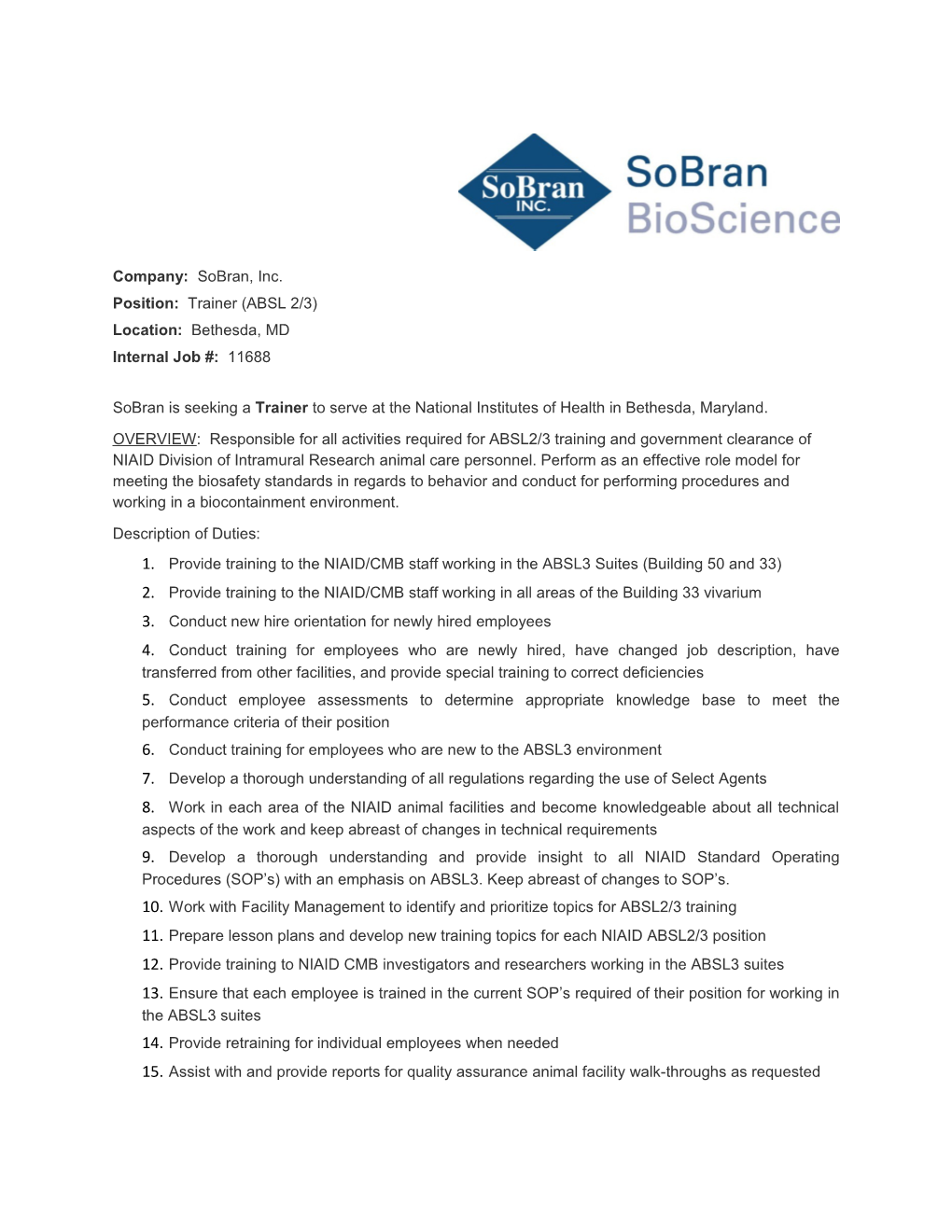 Company: Sobran, Inc