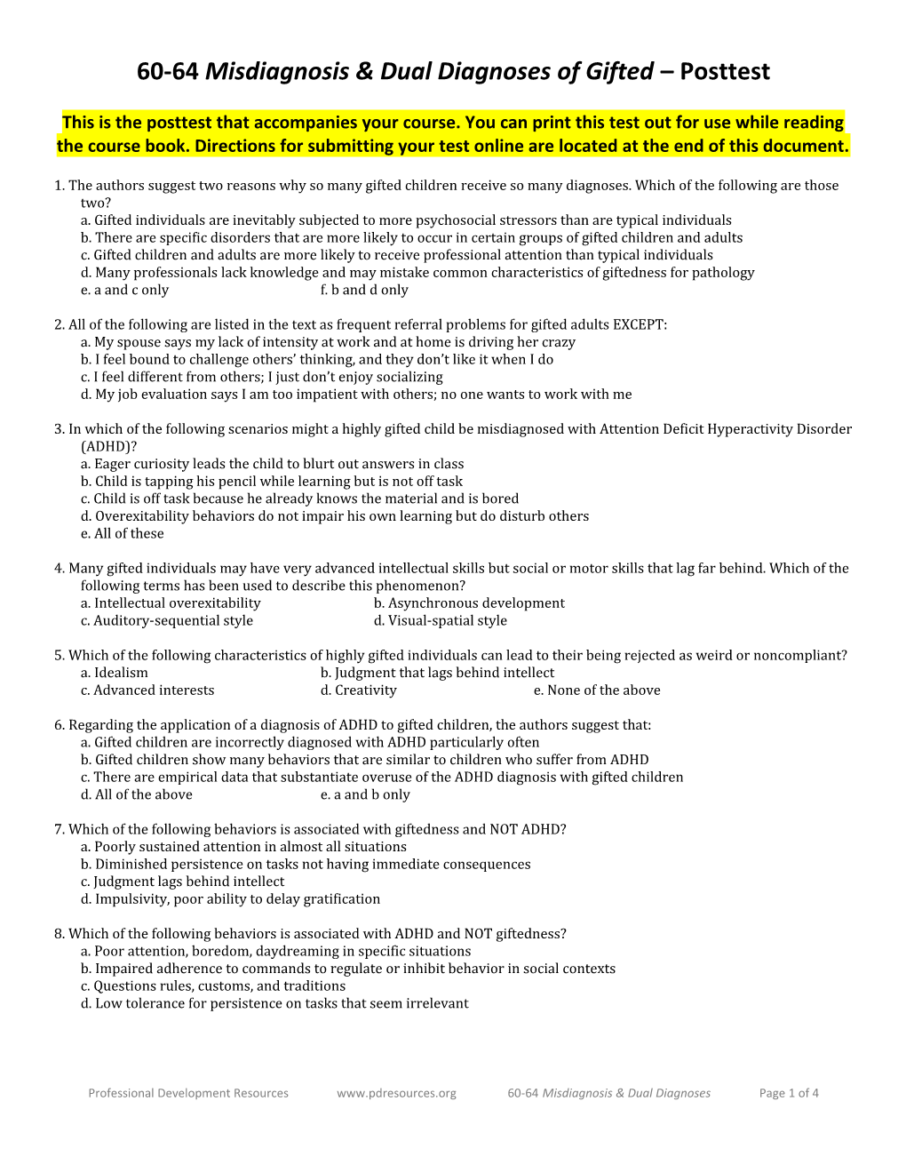 80-41 Enhancing Early Attachments Posttest (NS)